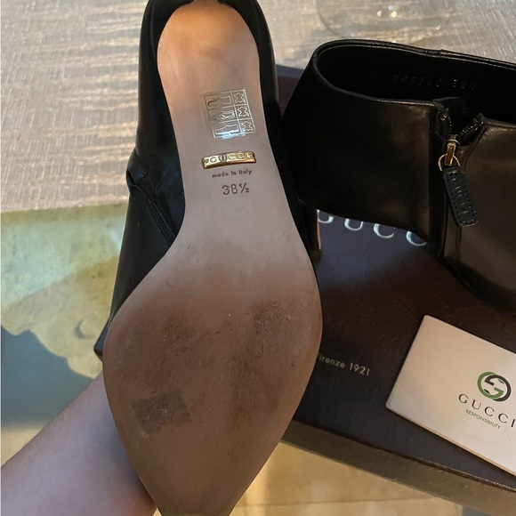 Gucci pointed slim ankle boot heel - Picture 3 of 5